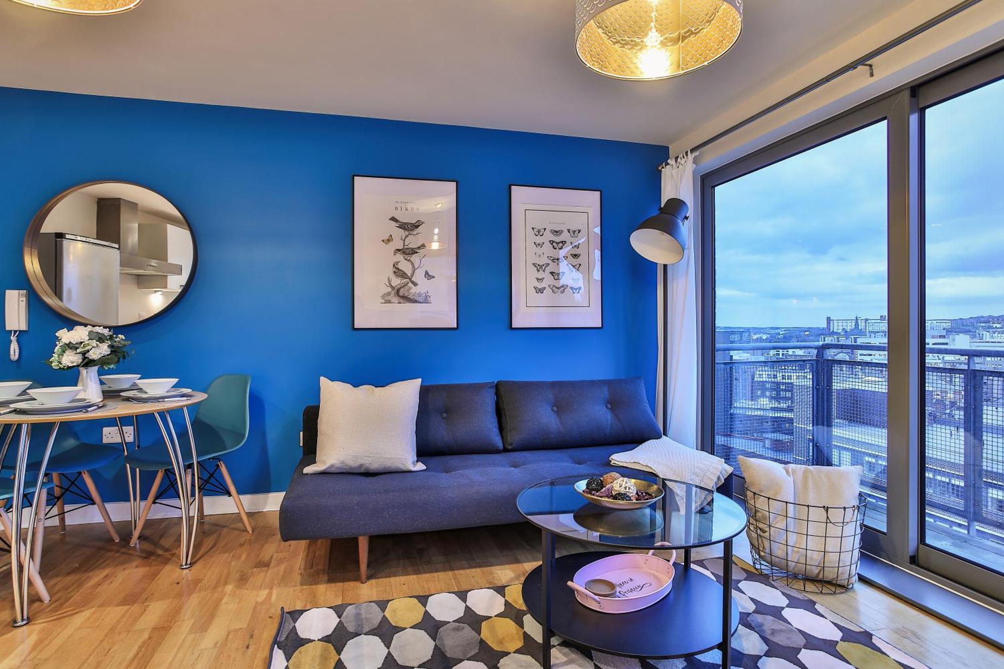 Skyview Apartment By Noknokstay - City Centre With Parking - Group, Family, Business Sheffield Buitenkant foto