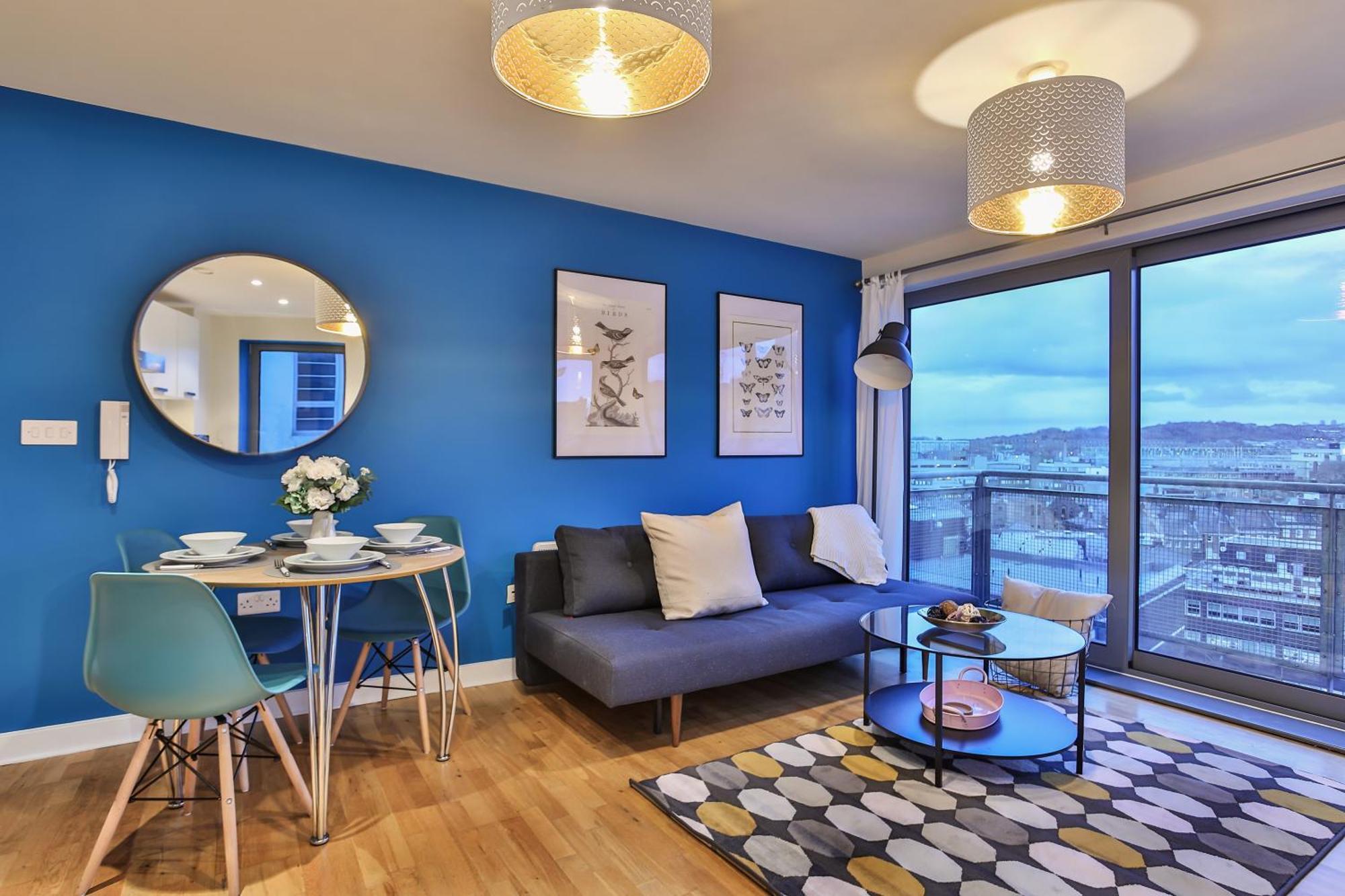 Skyview Apartment By Noknokstay - City Centre With Parking - Group, Family, Business Sheffield Buitenkant foto