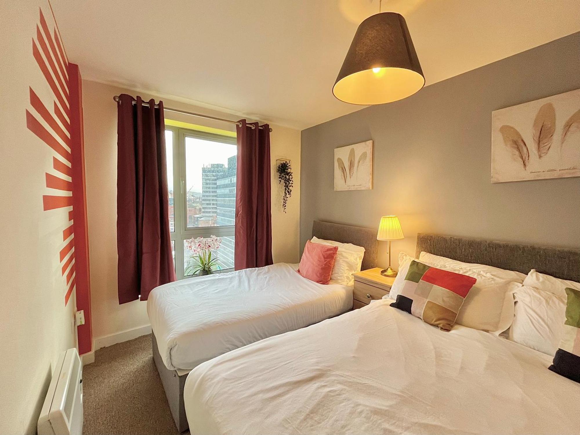 Skyview Apartment By Noknokstay - City Centre With Parking - Group, Family, Business Sheffield Buitenkant foto