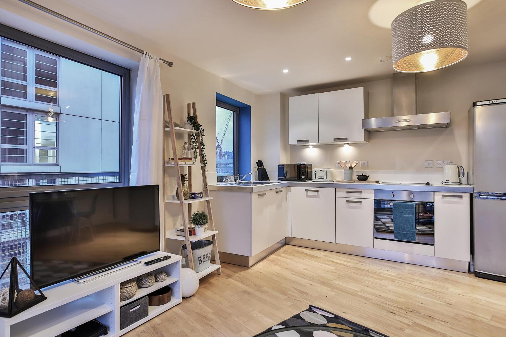 Skyview Apartment By Noknokstay - City Centre With Parking - Group, Family, Business Sheffield Buitenkant foto