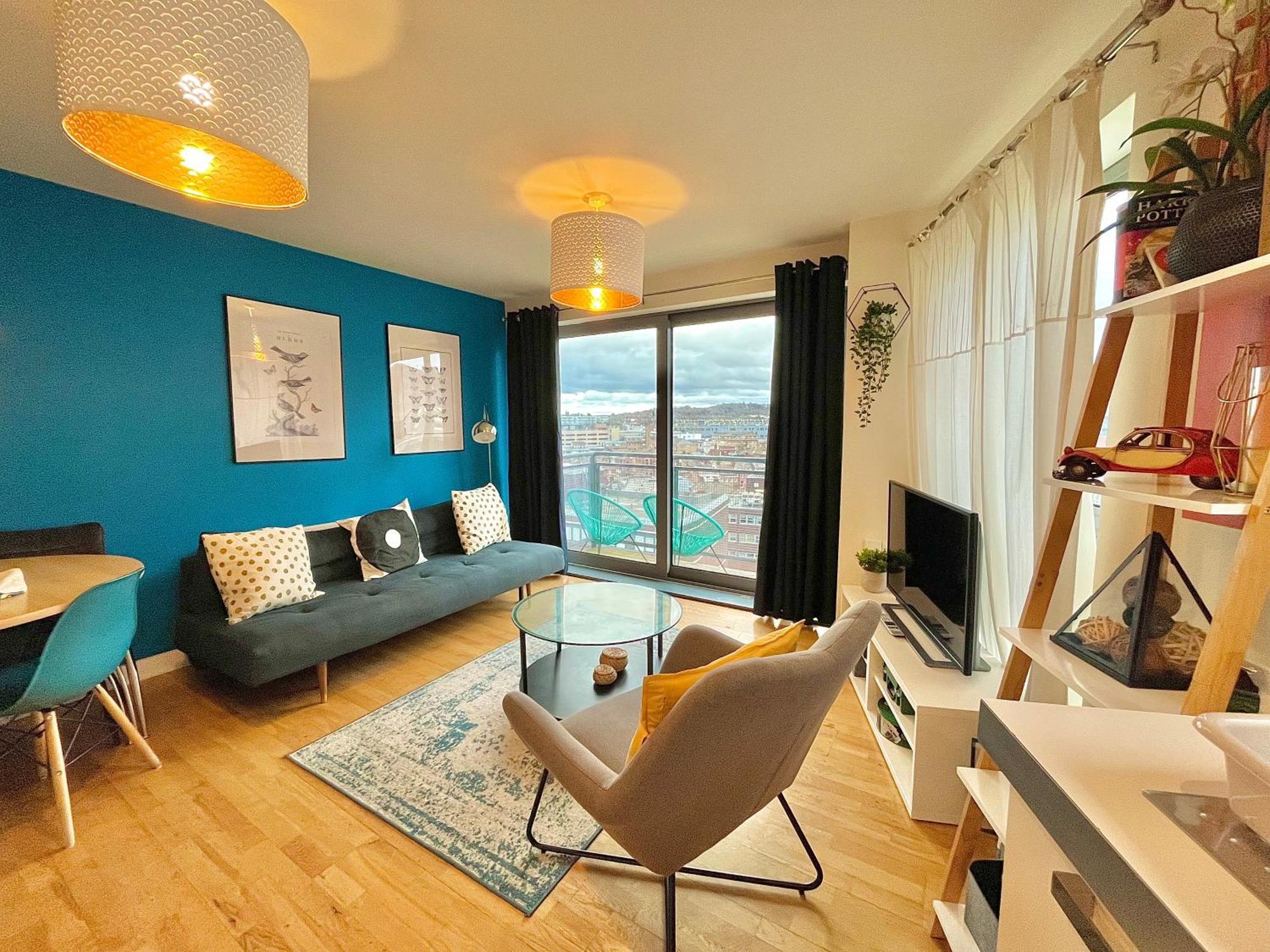 Skyview Apartment By Noknokstay - City Centre With Parking - Group, Family, Business Sheffield Buitenkant foto